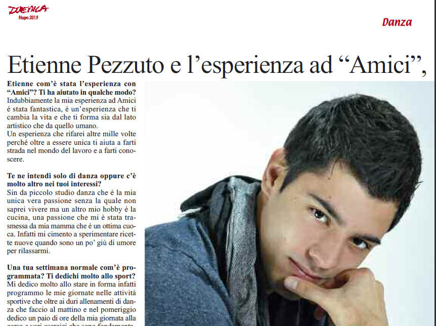 Intervista Etienne Pezzuto Management Bruno Coscia